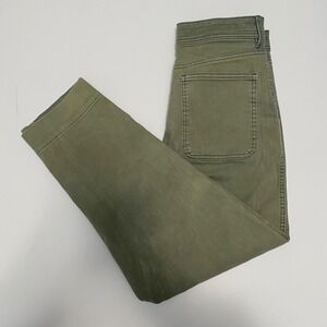 GAP Women's High Rise Barrel Leg Jeans 6 Green Khaki Transitional Capsule
